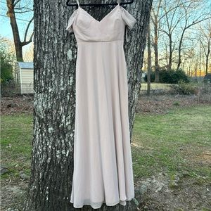 Birdie grey extra small taupe polyester bridesmaid dress